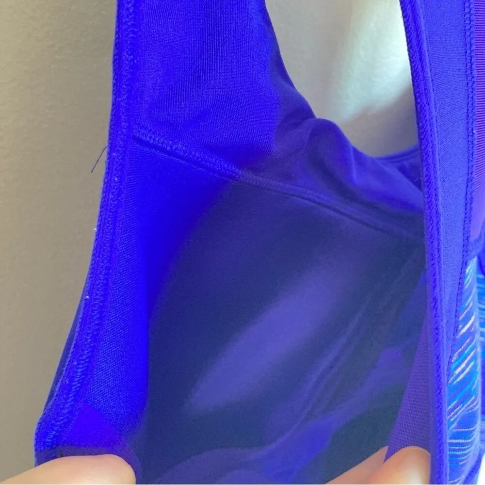 Athleta Womens S Purple Racerback Built In Bra Back Pockets Sporty Athletic Tank - Image 9