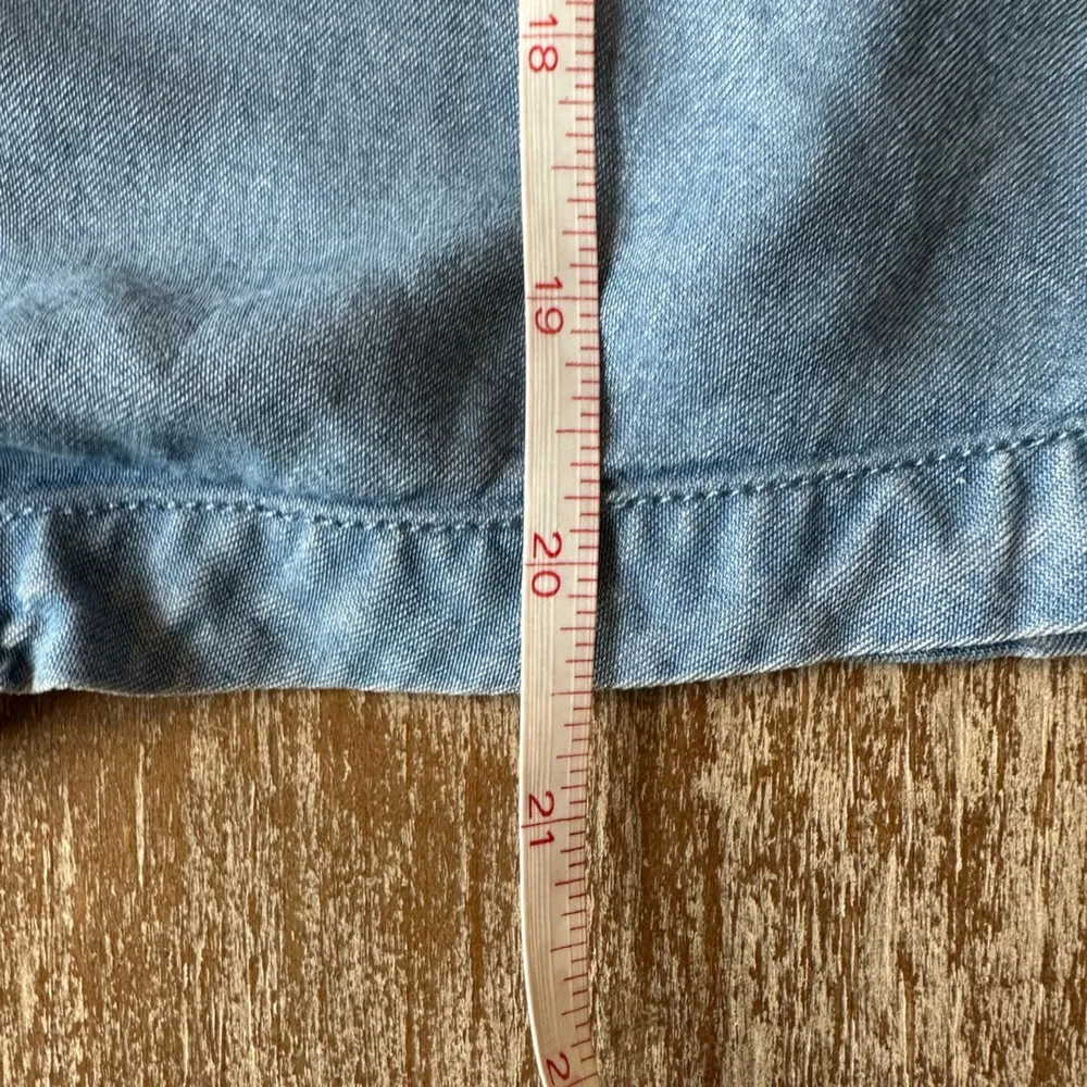 Soft Surroundings Cascading Waterfall Chambray Cardigan. Size Large - Image 9