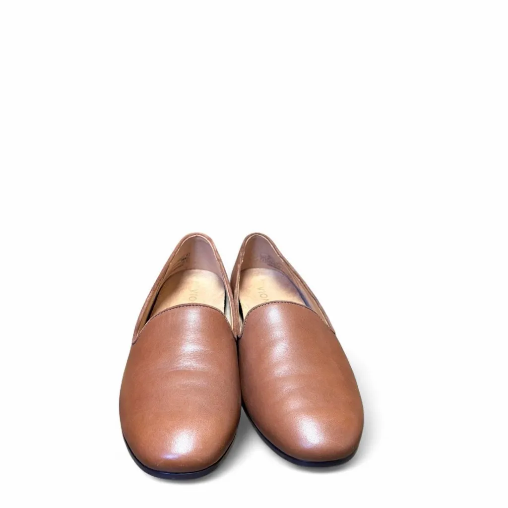 Vionic Willa II Brown Leather Slip On Loafer Flat Sz 8 Minimalist Career Casual - Image 3