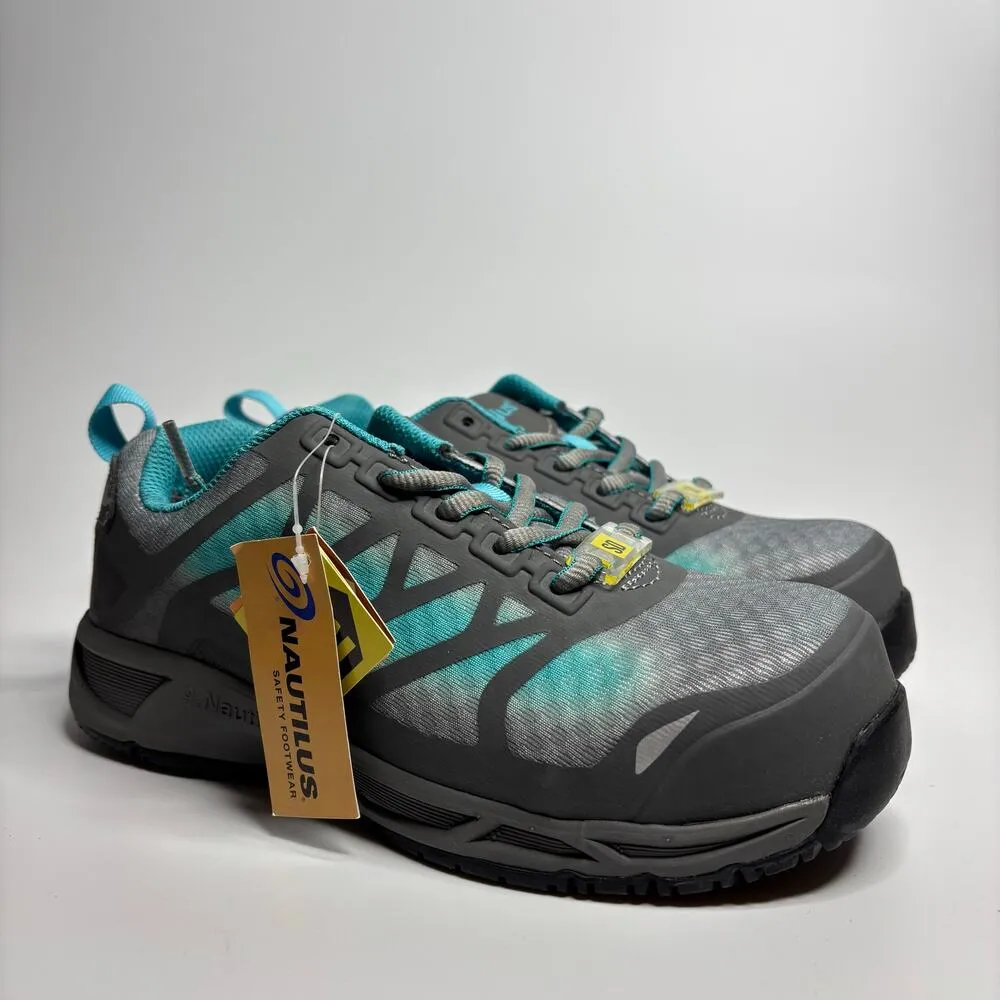 Nautilus Safety Footwear Specialty ESD Grey Carbon Toe Work Sneakers (Wide) Gray Size 5 - Image 5