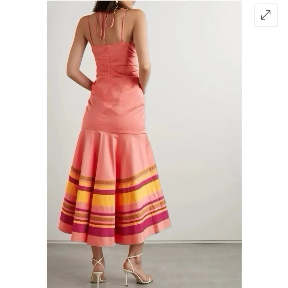 NEW Veronica Beard Fitz Paneled Silk-Cady Midi Dress - Image 3