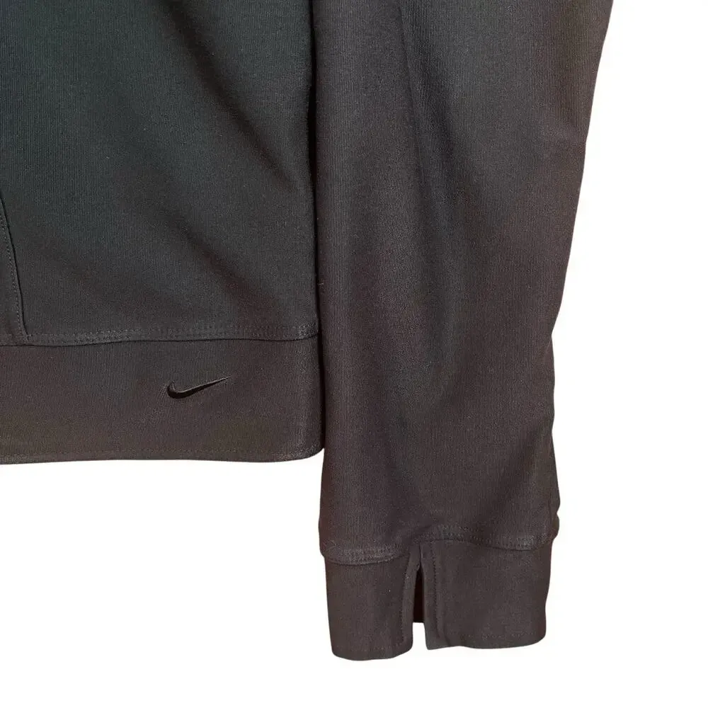 Nike Women’s Black Running Athleisure Dry Fit Full Zip Cropped Jacket‎ Large - Image 4