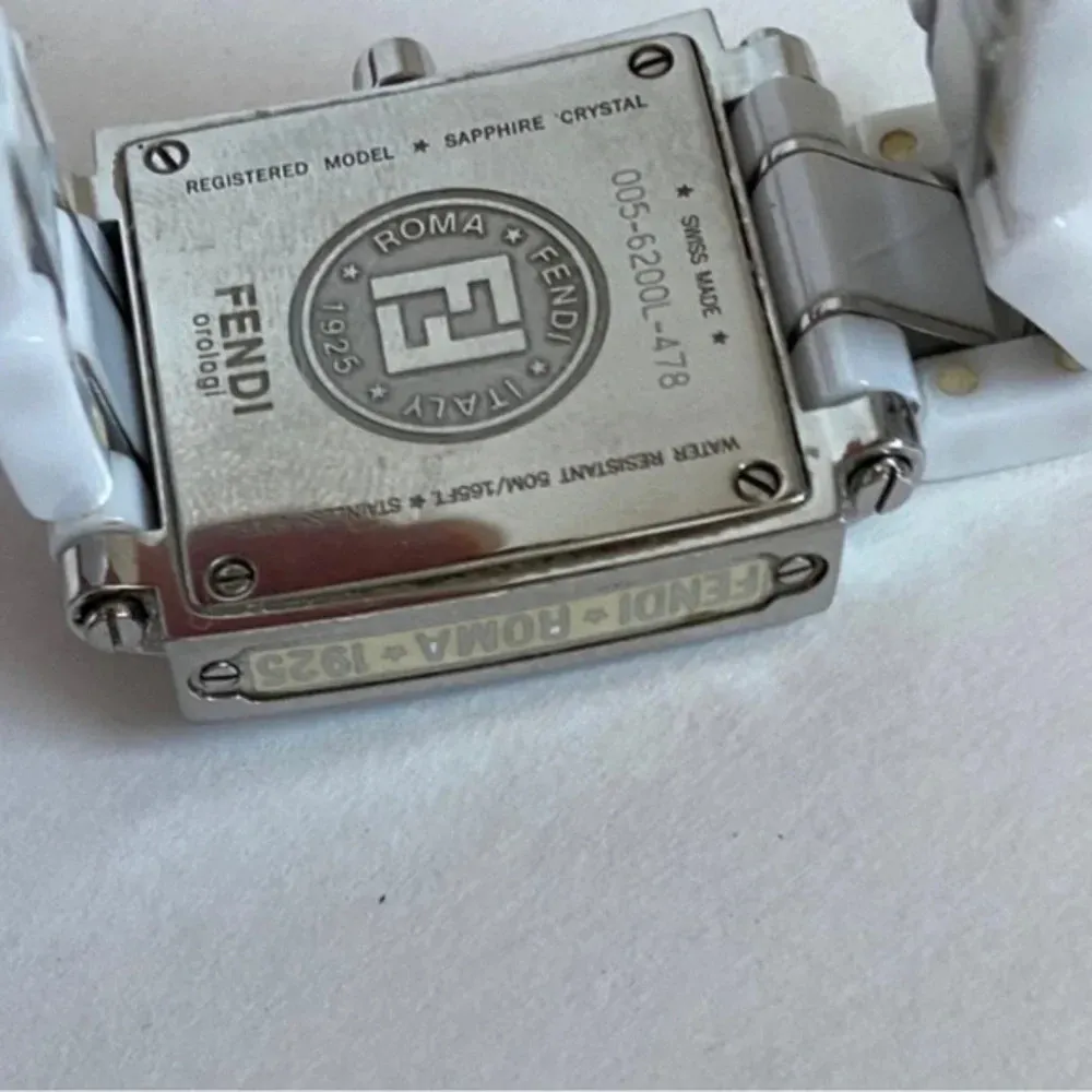 Fendi White Square Watch Stainless Steel - Image 9