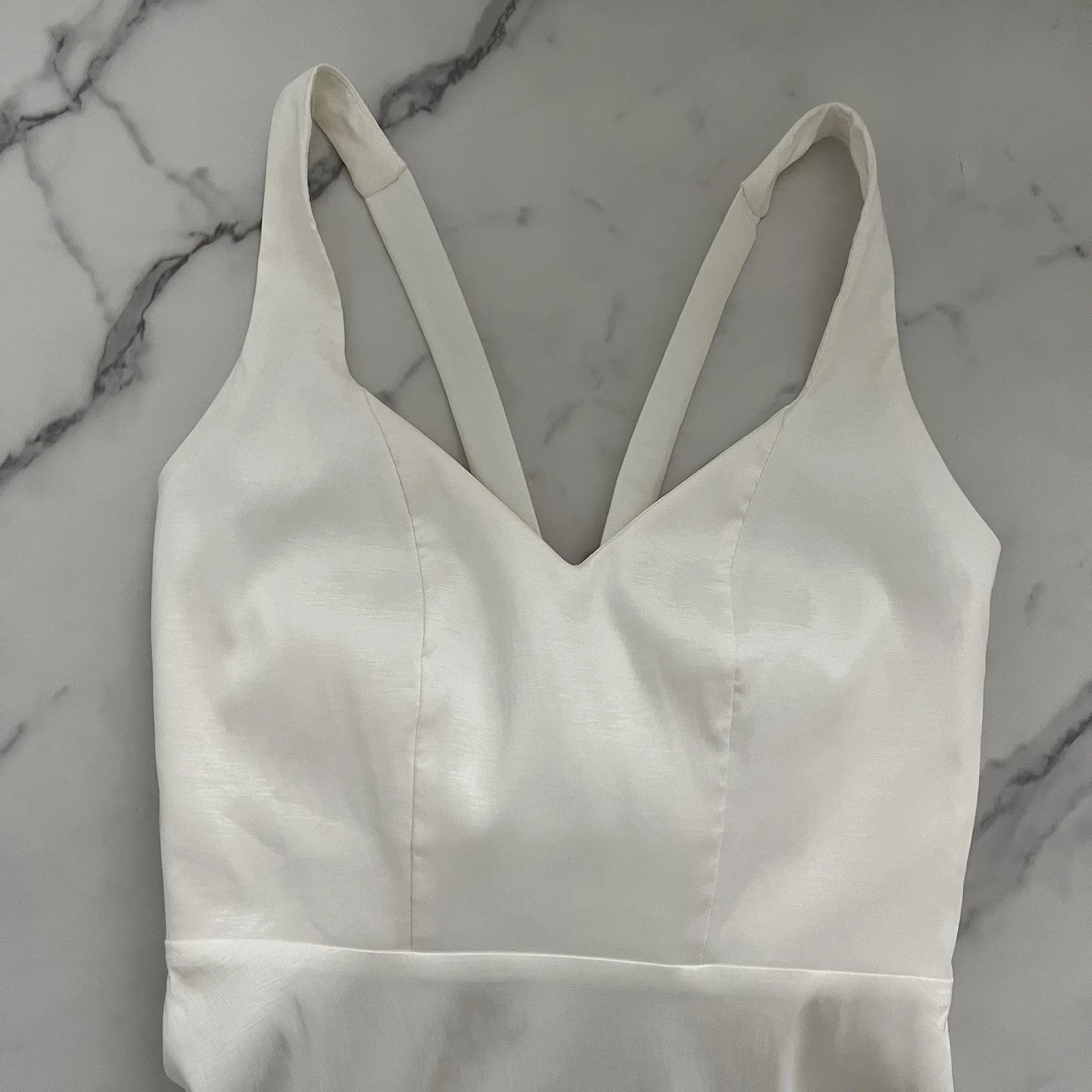 Show Me Your Mumu Charlotte Bow Mini Dress White Sz Small Bridal shower attire - Image 7