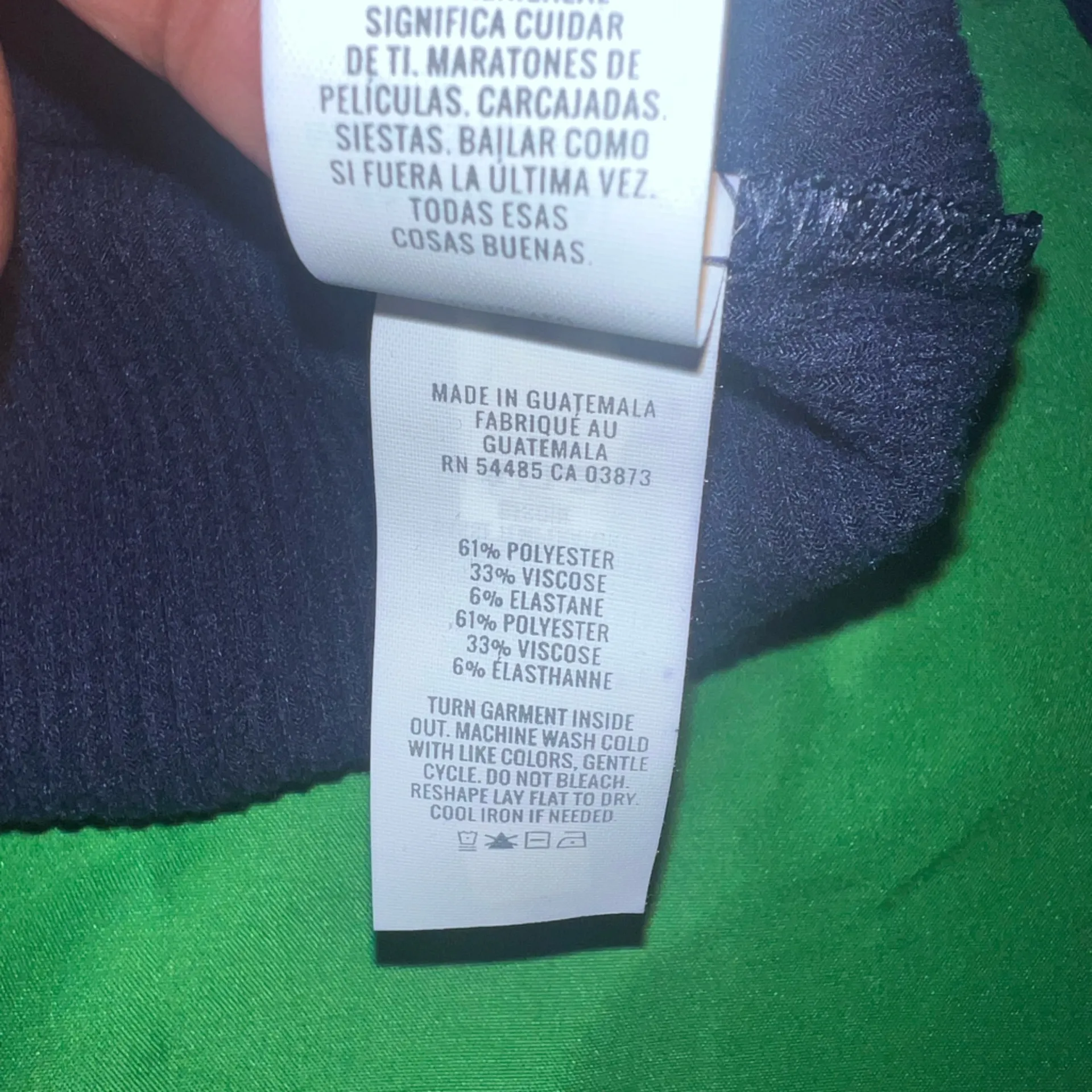 NWT Aerie Elegant Navy Blue High Neck Cropped Long Sleeve Women's Top size M - Image 8