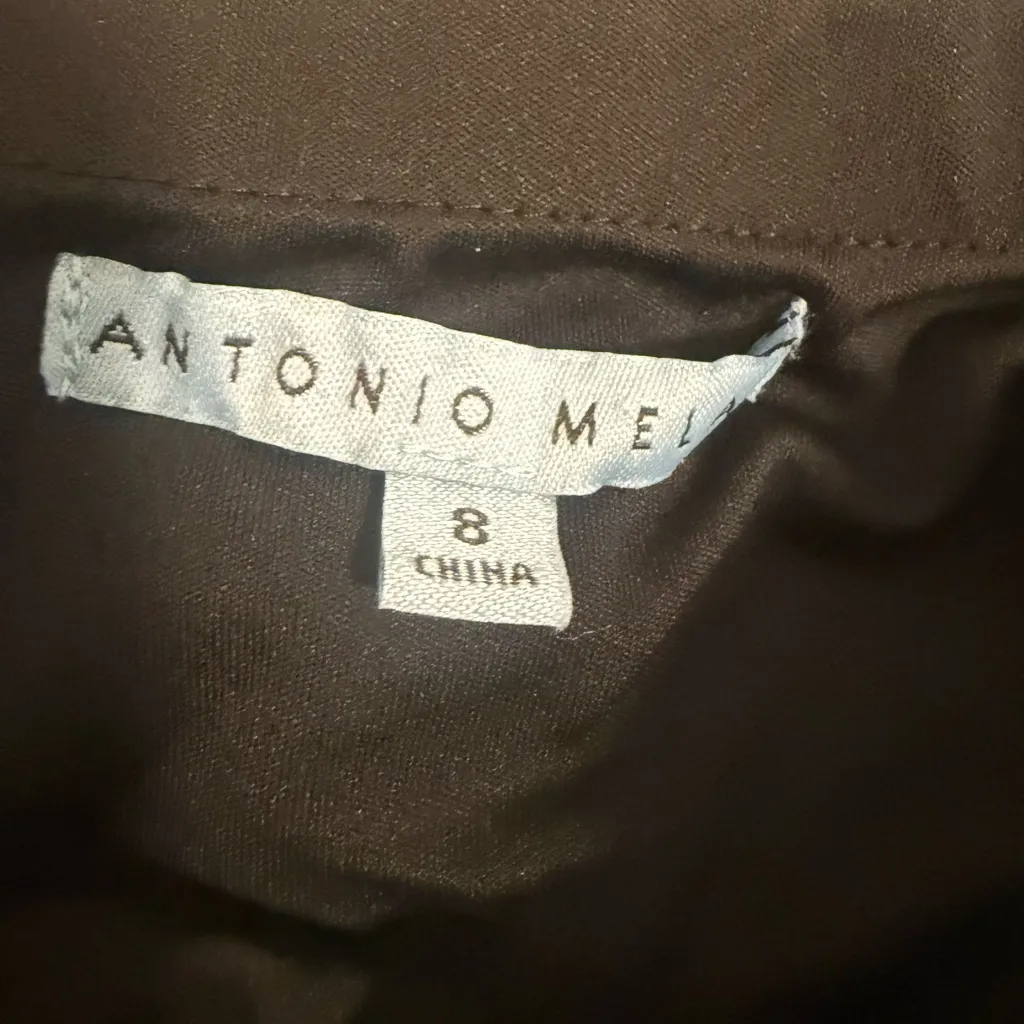 Antonino Melani Black Bell Sleeve Shift Dress Size 8 - Image 5