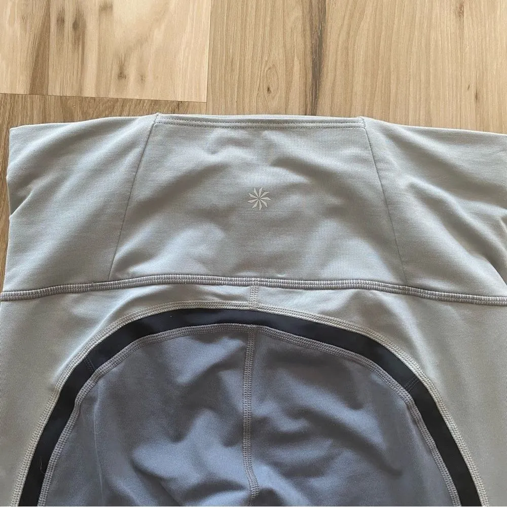 Athleta Gray and Black Color Block Leggings - Image 7