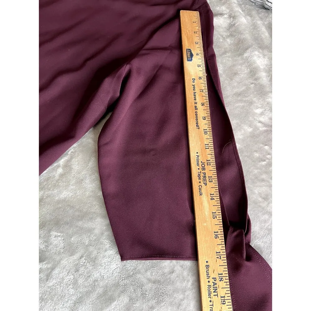 Chico's womens size 3 blouse plum tie bracelet sleeves notched neckline - Image 9
