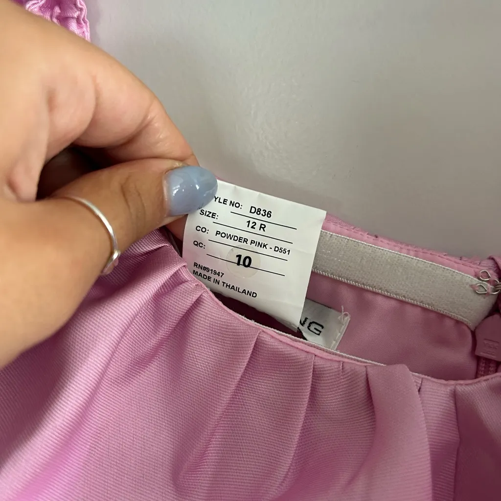 Alfred Sung Off the Shoulder Ruffle Satin Trumpet Gown - Image 5