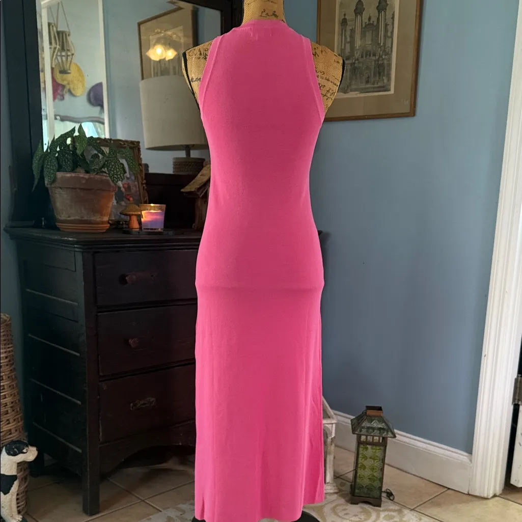 The Drop Gabriela High Neck Sleeveless Maxi Stretch Dress in Rose Pink Size XS - Image 7