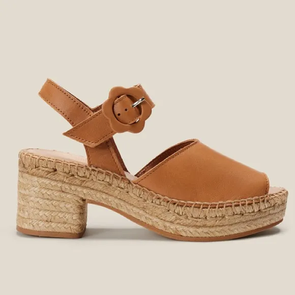 Naguisa FUMAROLA Espadrille Wedge Sandals light camel brown 37 Spain leather 7 Tan - Image 5
