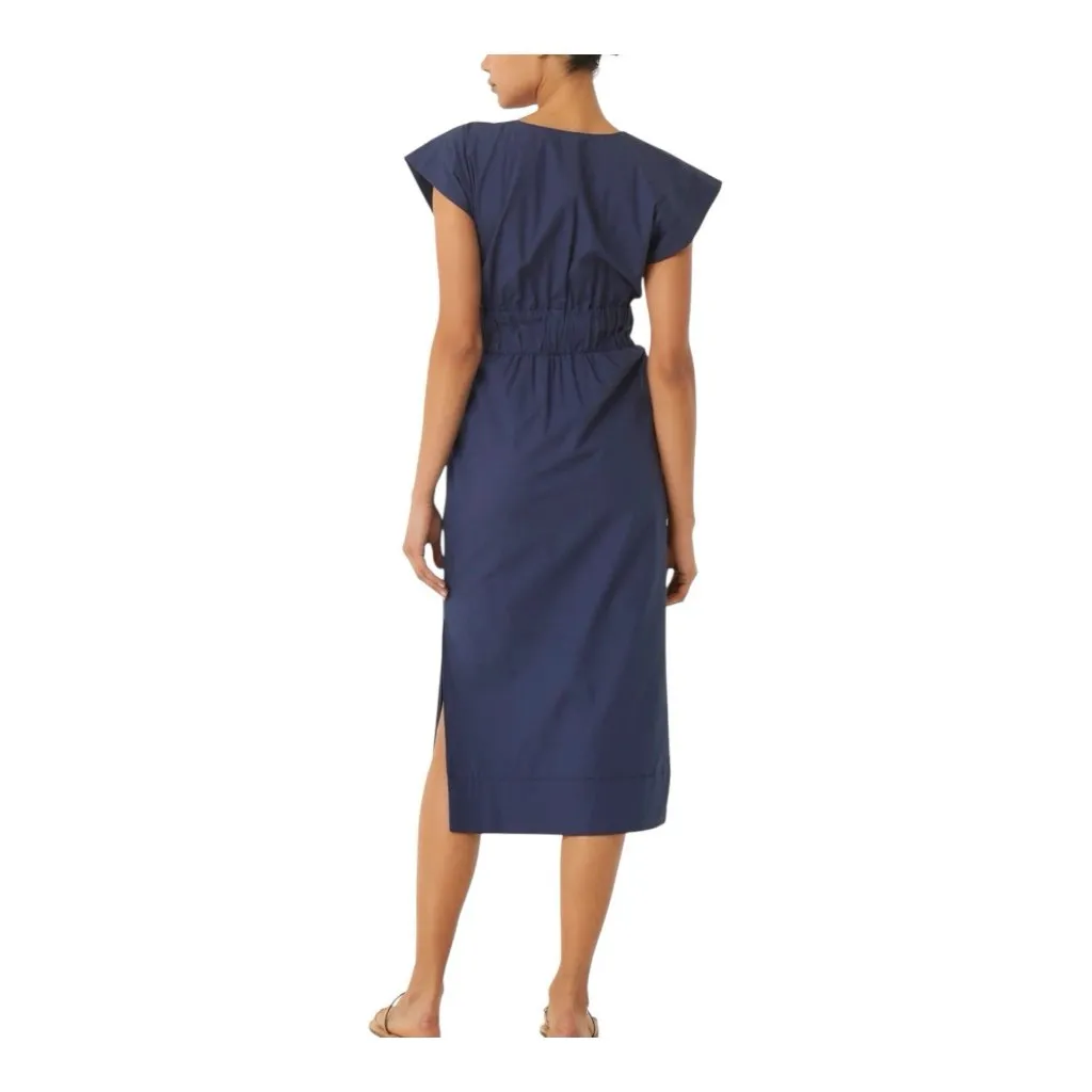 Misa Los Angeles Claudine Dress Size Large Midnight Blue 100% Cotton Coastal NWT - Image 3