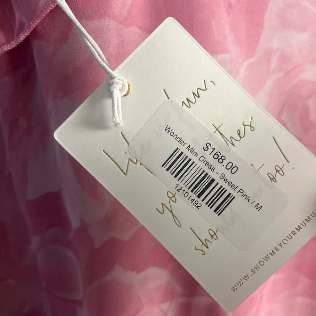 New show me your Mumu wonder mini dress size medium in sweet pink - Image 5