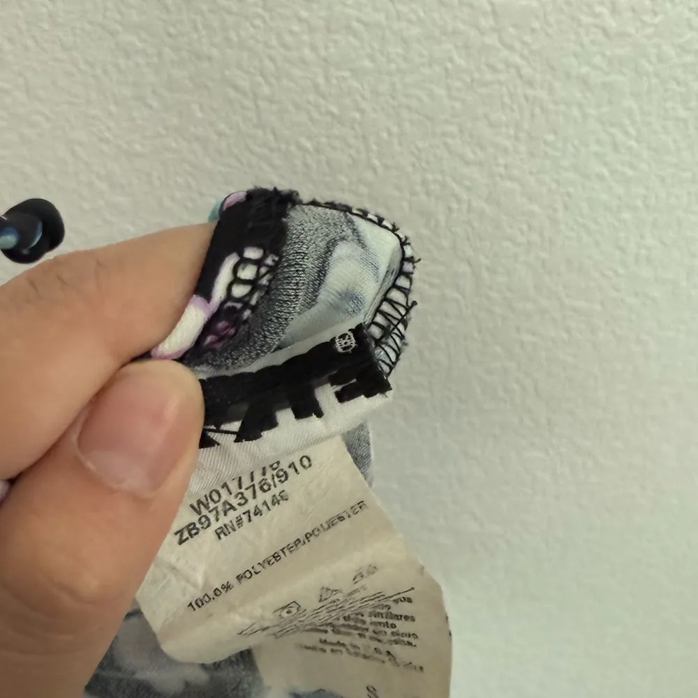 Vintage Y2K Jalate Floral Strappy Mini Dress Small Black - Image 5