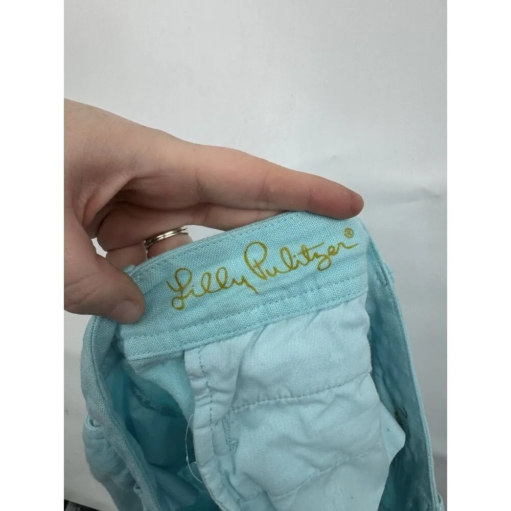 Lilly Pulitzer The Calla Shorts‎ Women 2 Blue Preppy Summer Resortwear Beach - Image 3