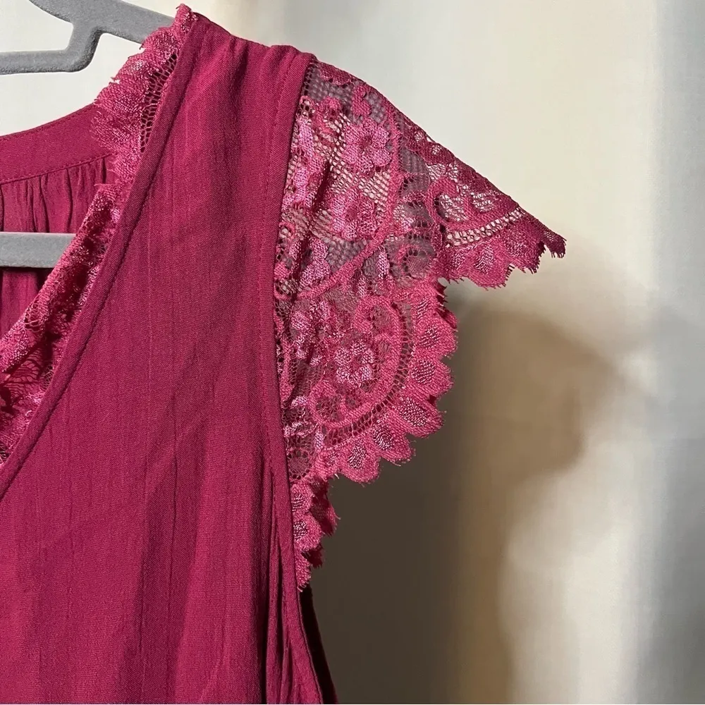 Libby Edelman Magenta Blouse - Image 4