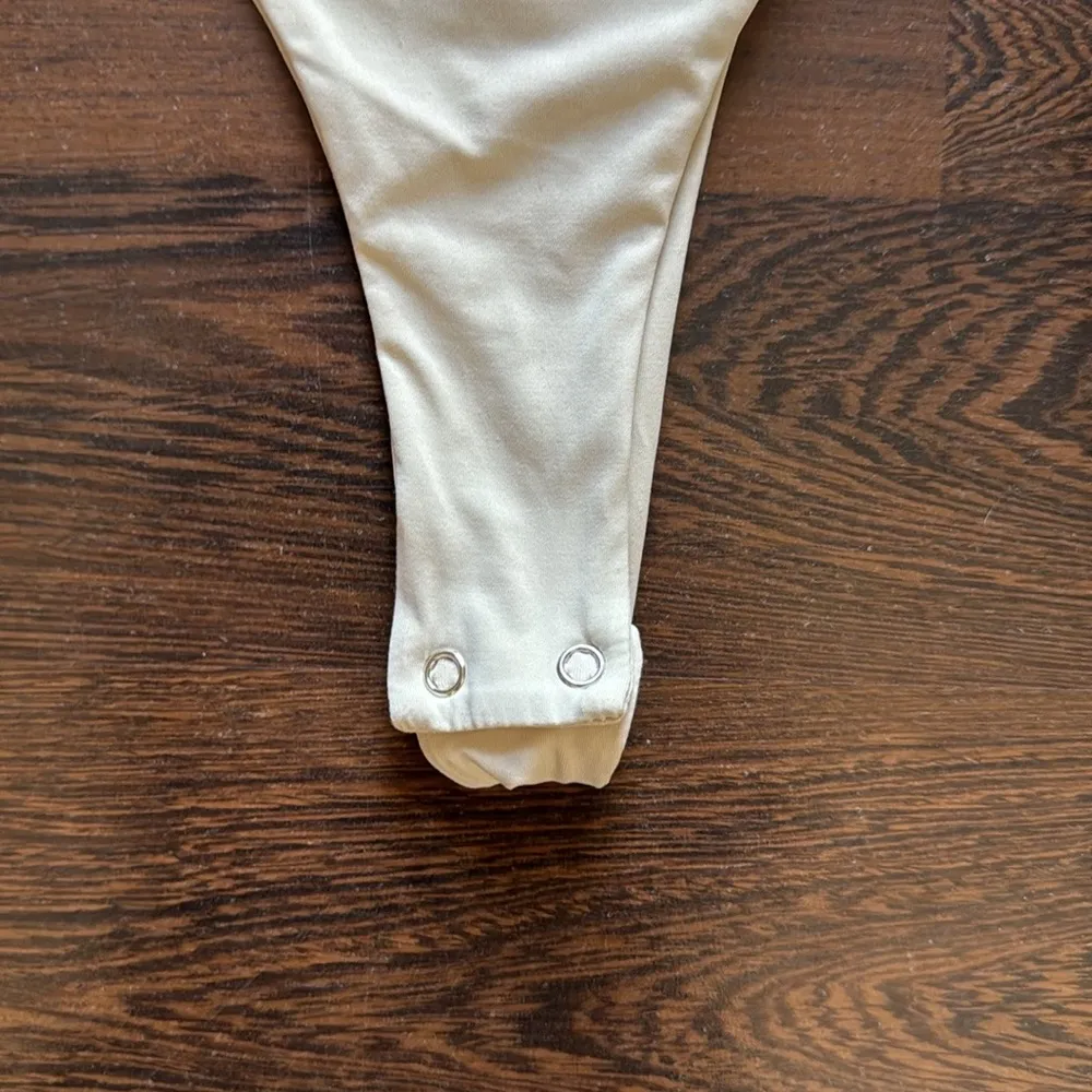 Meshki Paulina Sleeveless High Neck Zip Bodysuit Cream Medium - Image 5