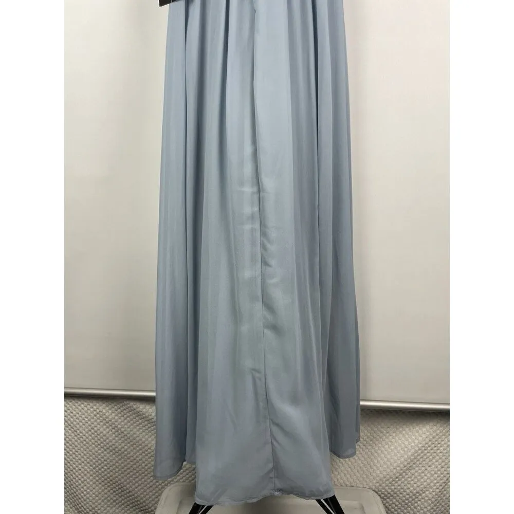 Lulu’s Light Blue Air‎ of Romance Halter Neckline Maxi Flowy Dress Size XS - Image 10