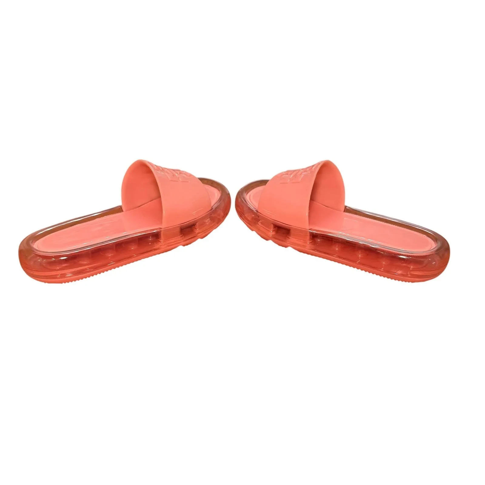 Tory Burch Jelly Slides Sandals Pink Logo Platform Pool Beach Summer 4B‎ - Image 7