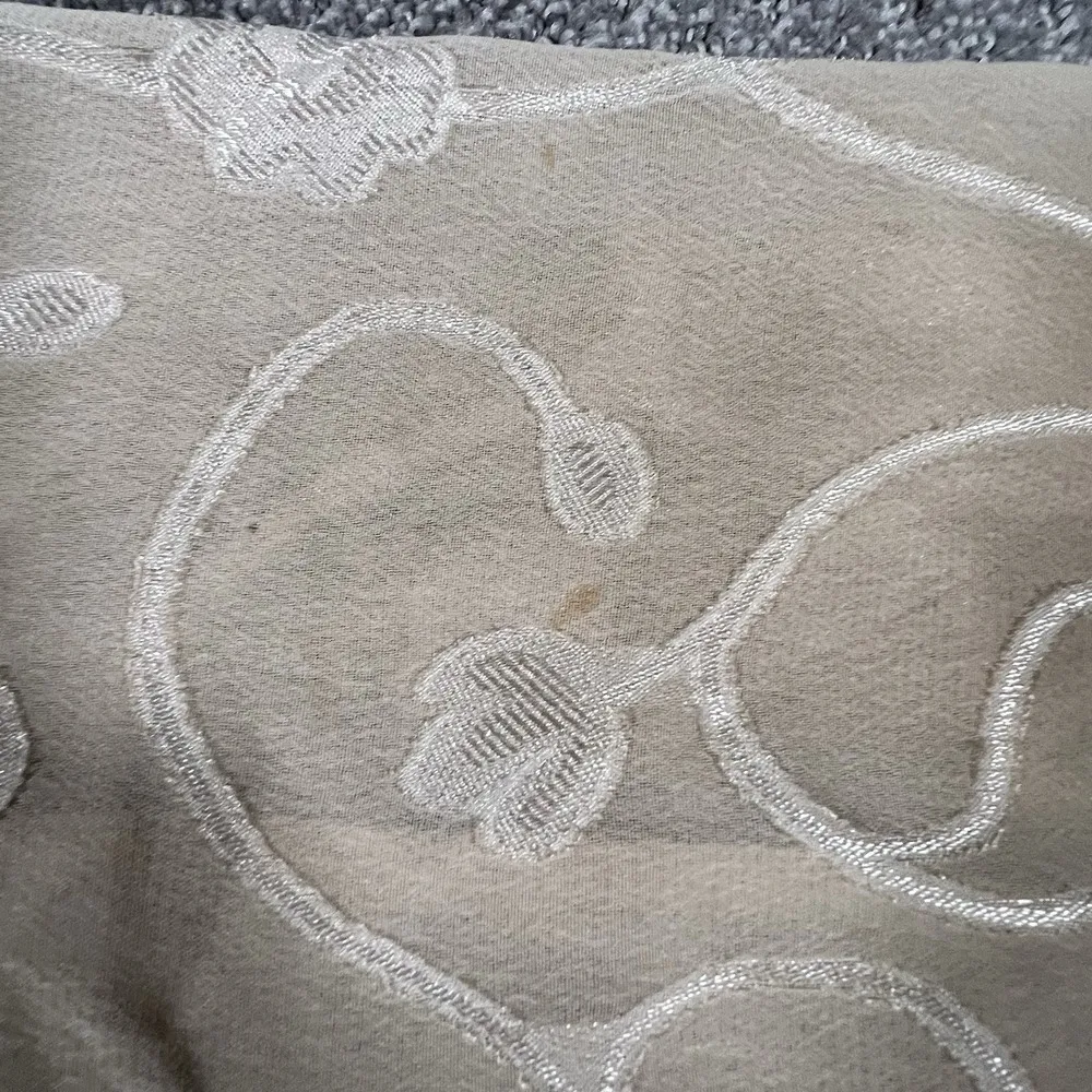 Selene Sport Womens Large Beige Shift Dress Pullover Polyester Floral Embroidery Tan - Image 11