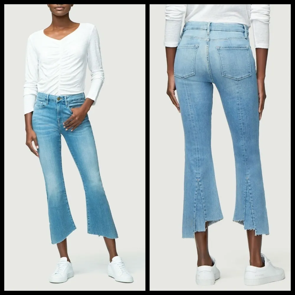 💕FRAME DENIM💕 Le Crop Mini Boot Back Triangle Gusset Jeans Fox 32 NWT - Image 4