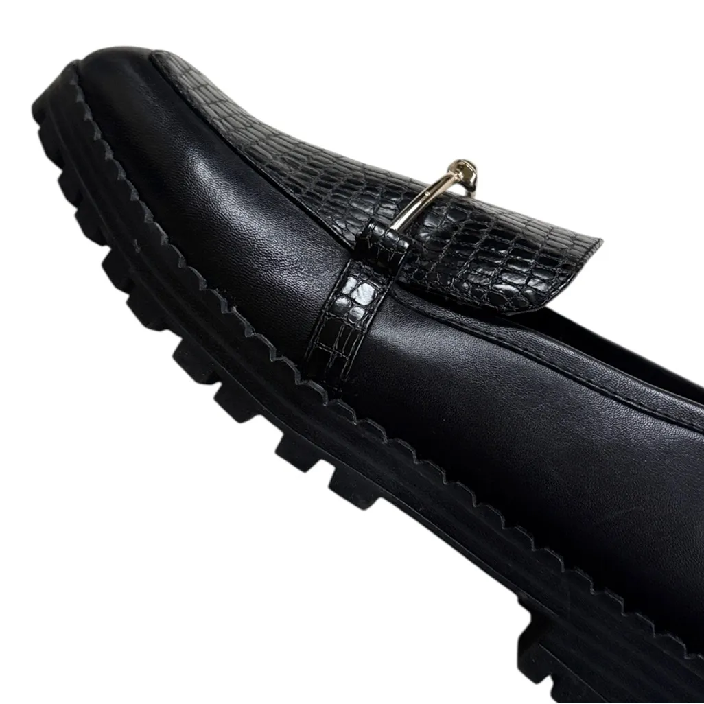 Like New Vince Camuto Leather Cabnie Loafers Black Size 8.5 - Image 5