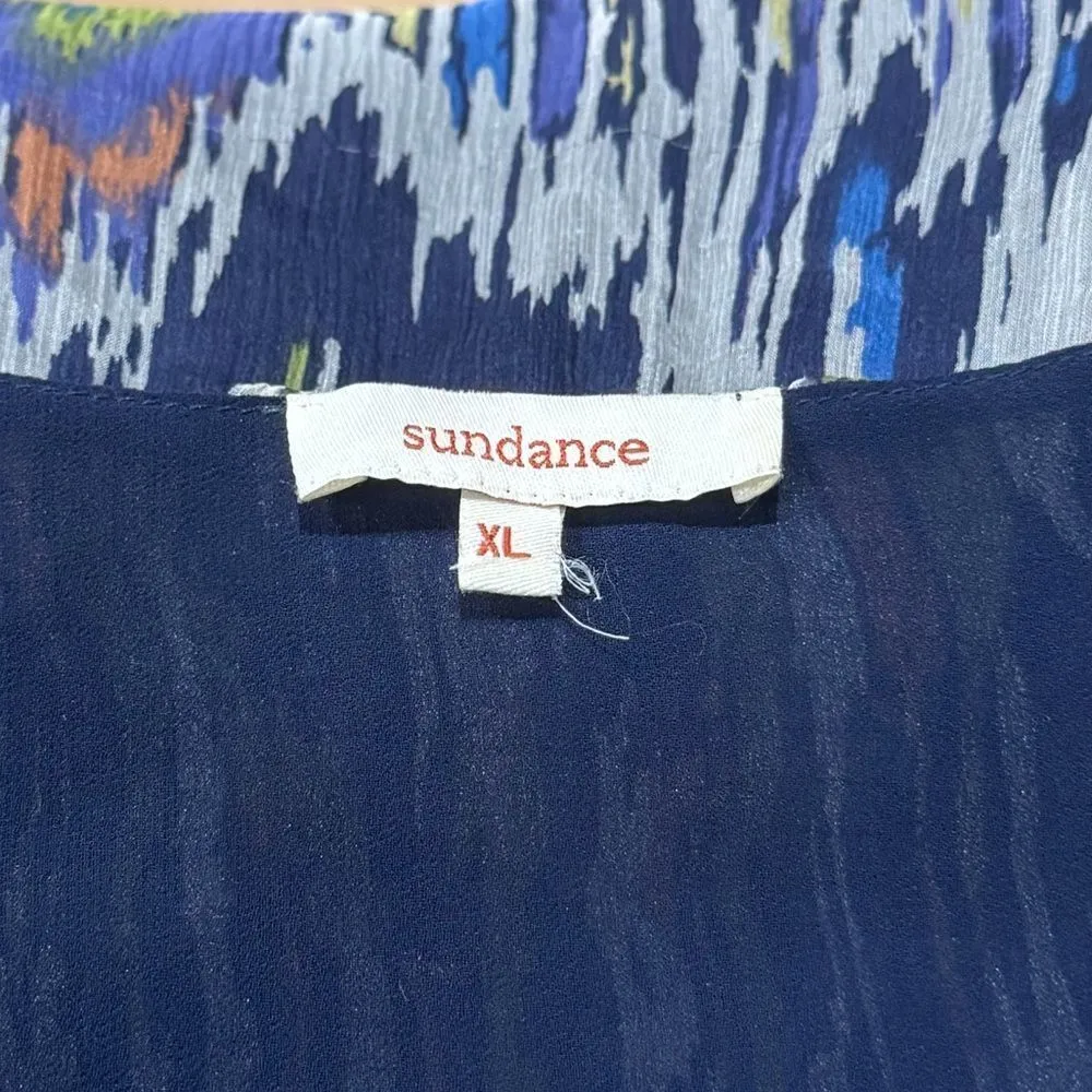 Sundance Silk Peacock Silk Dress Women’s XL - Image 3