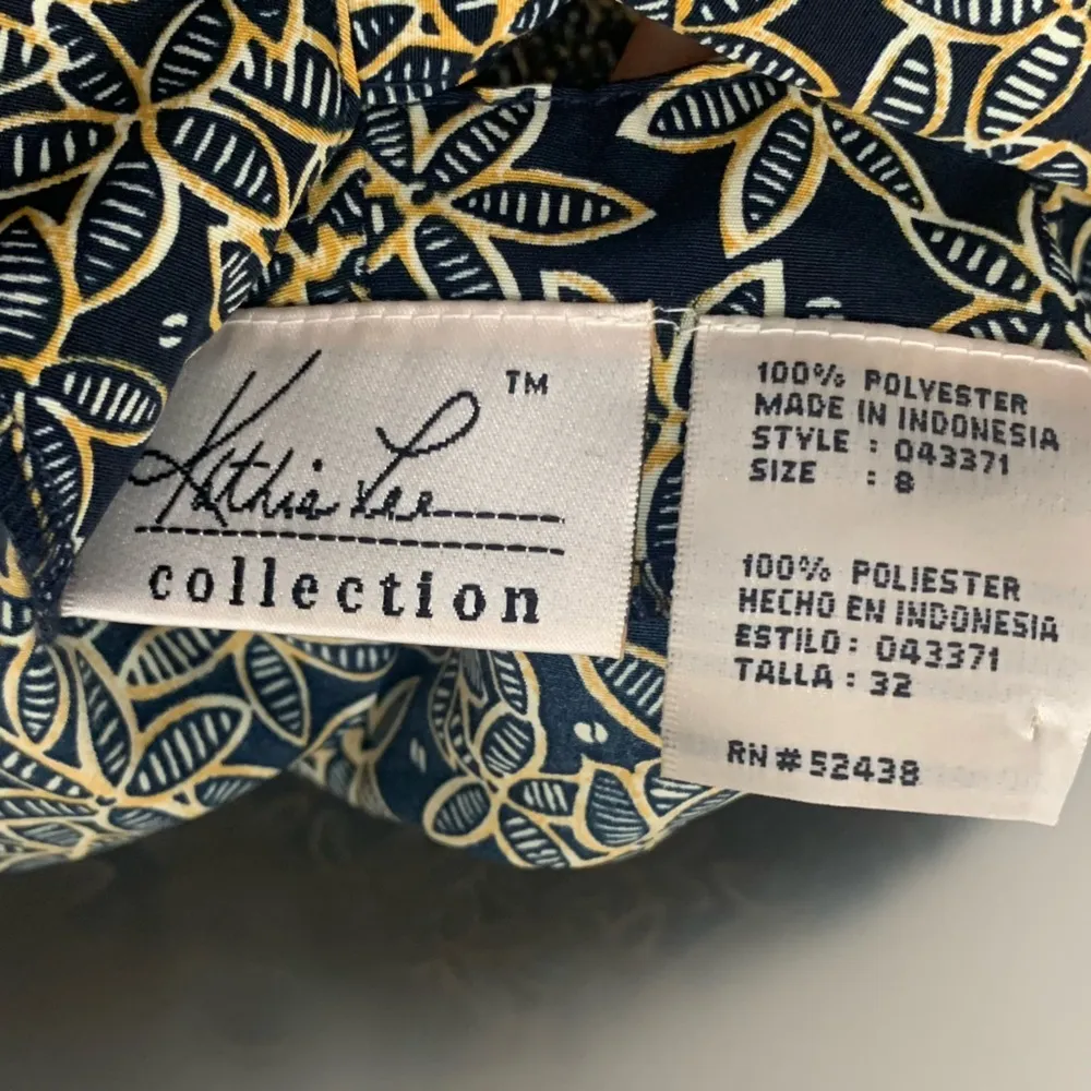 Vintage Romper One Piece Floral Print Yellow Blue Y2K 90s Size 8 - Image 6