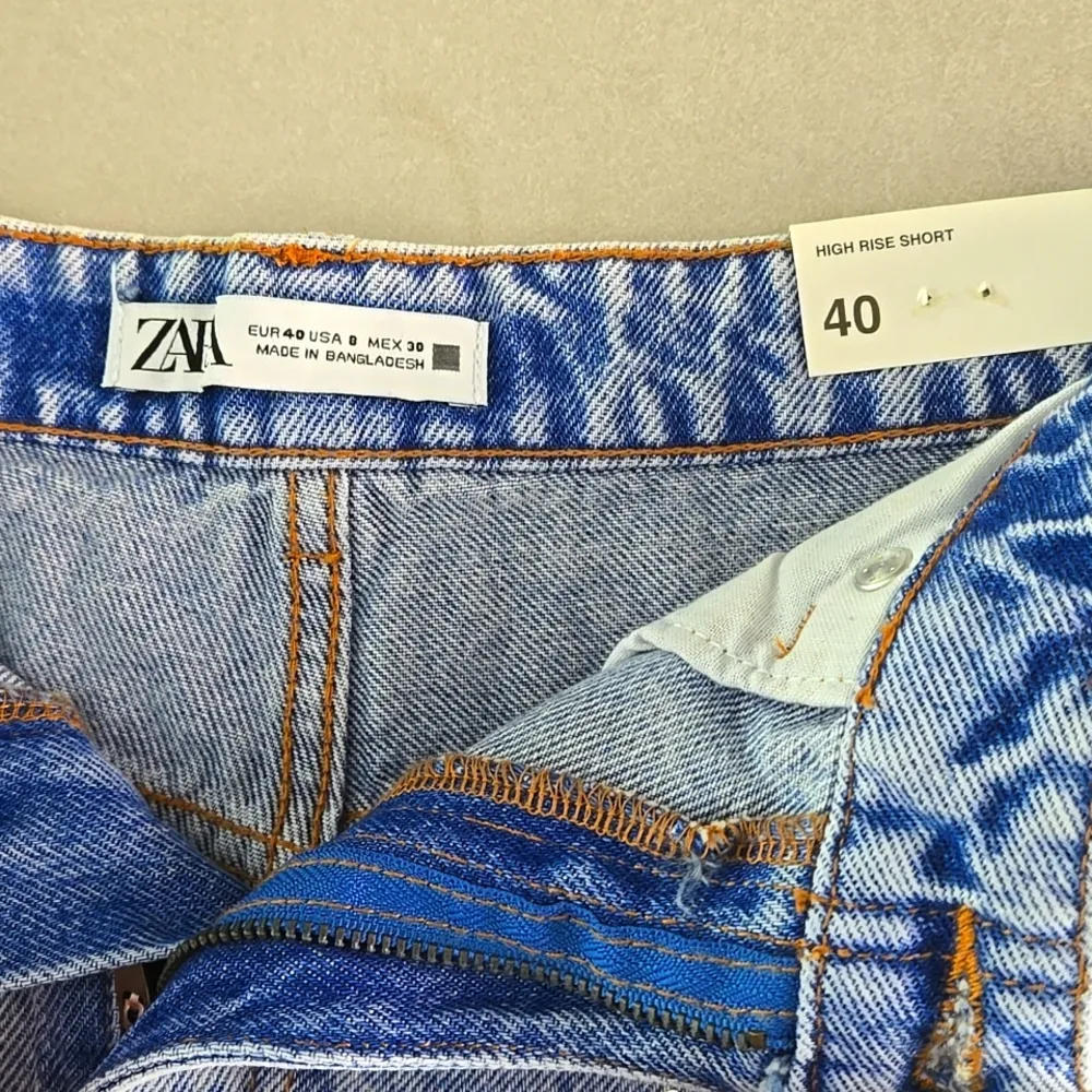 NWT!  High Rise Light Blue Shorts - Image 3