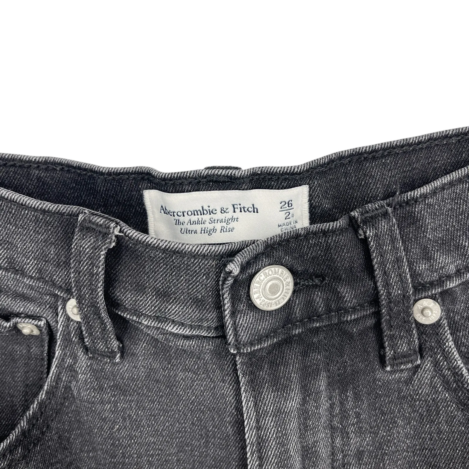 Abercrombie & Fitch The Ankle Straight Ultra High Rise Jean Distressed 26/2 - Image 5