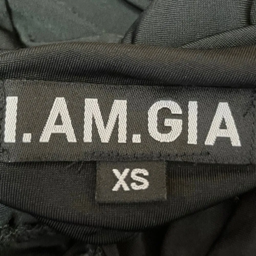 I.AM.GIA Black Halter Cutout Sleeveless Keyhole Open Back Crop Top Size XS - Image 6