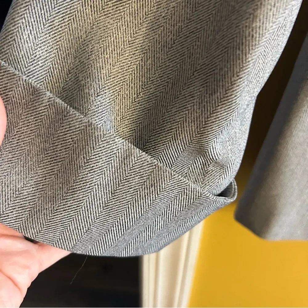 Giorgio Sant' Angelo 2 piece ladies herringbone grey professional pant suit 6 P Gray Size 6P - Image 7