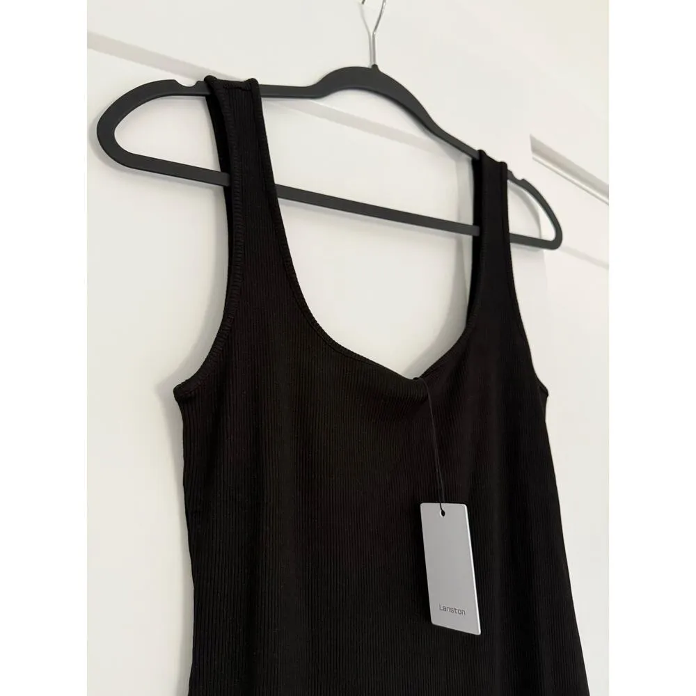 $176 New Lanston Revolve Ribbed Midi Tank Dress - Image 4