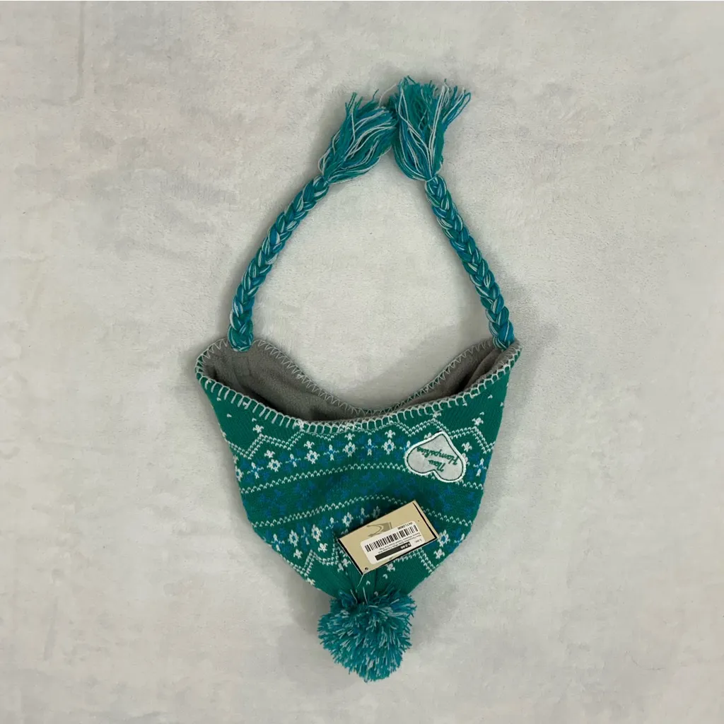 New Hampshire State Green Peruvian Knit Winter Ski Pom Tassels Beanie Hat Cap - Image 3