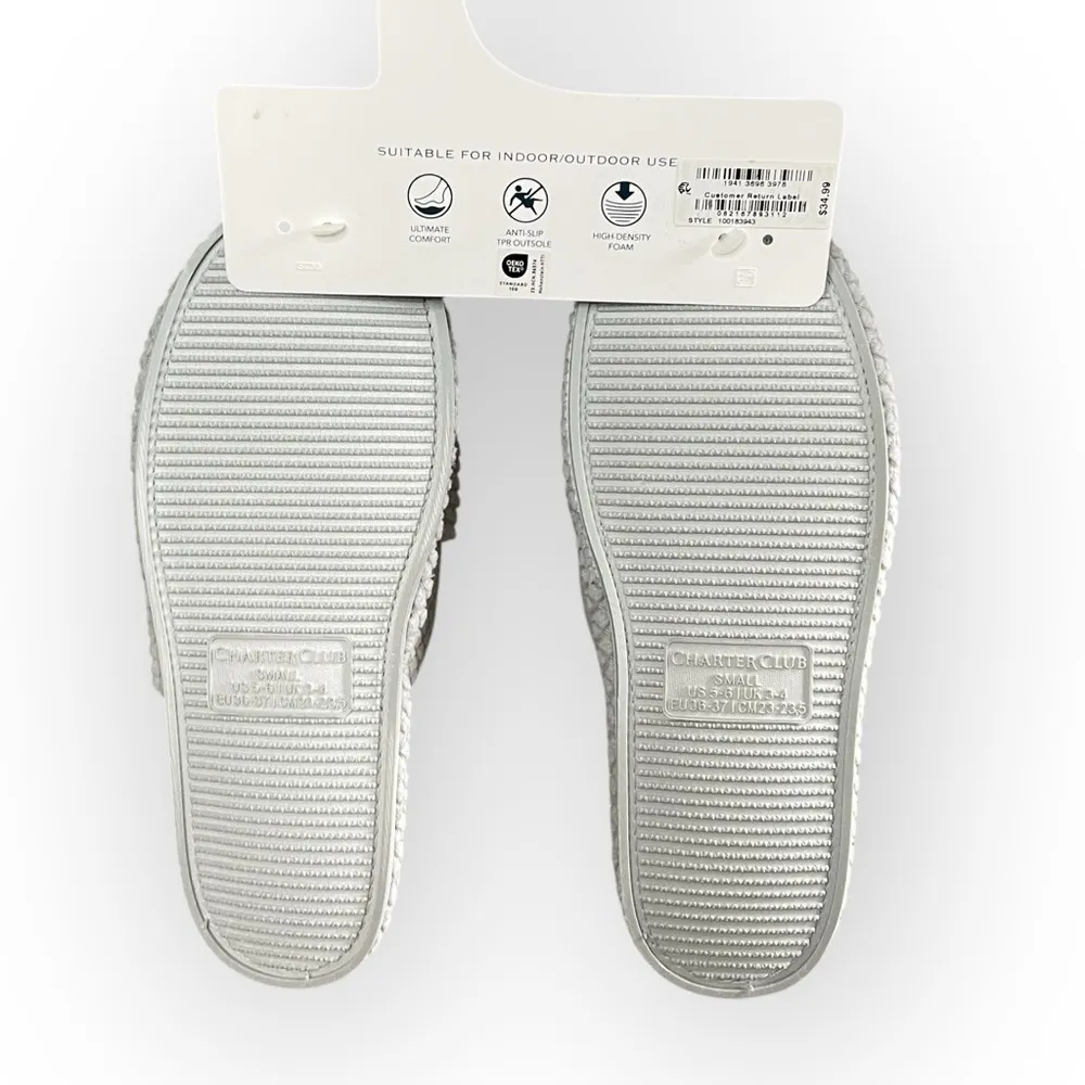 NWT CHARTER CLUB Women’s Memory Foam Slippers‎ - Image 4
