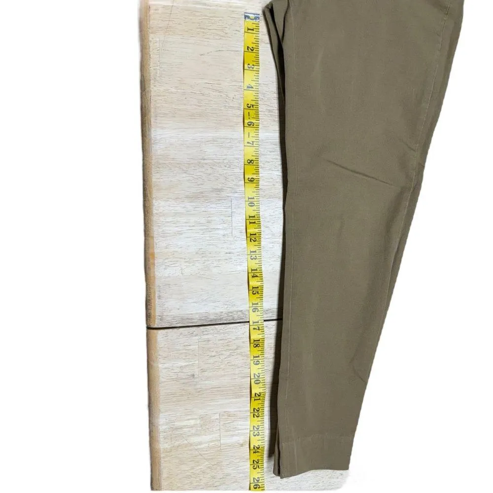 Everlane The Side-Zip Stretch Cotton Ankle Pants Khaki Trousers Office Job SZ 8 - Image 11