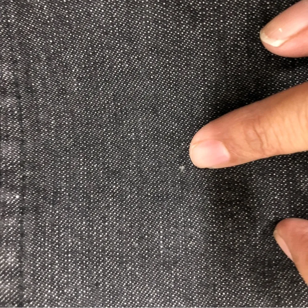 Vintage denim charcoal black midi skirt with floral embroidery XL Denim & co. - Image 10