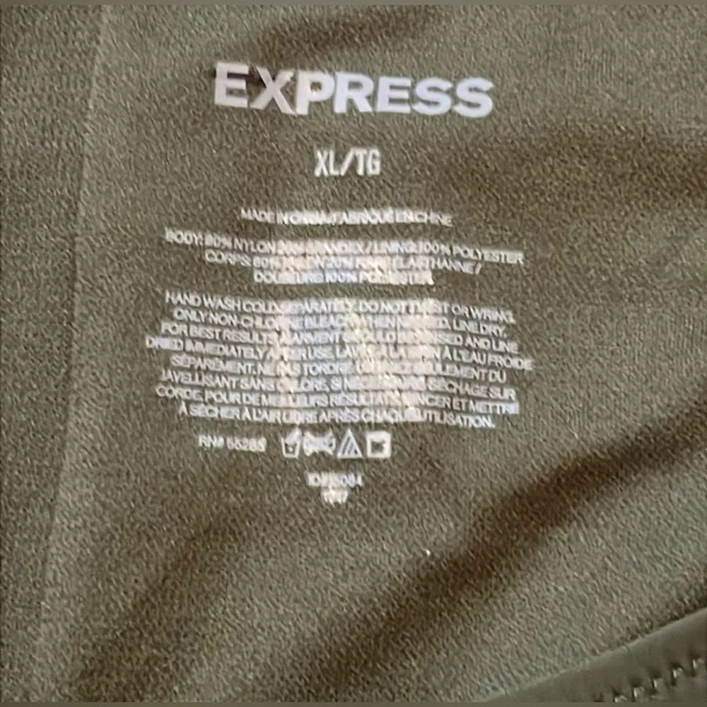 Express | High Cut Cheeky Olive Green Bikini Bottoms - Image 3