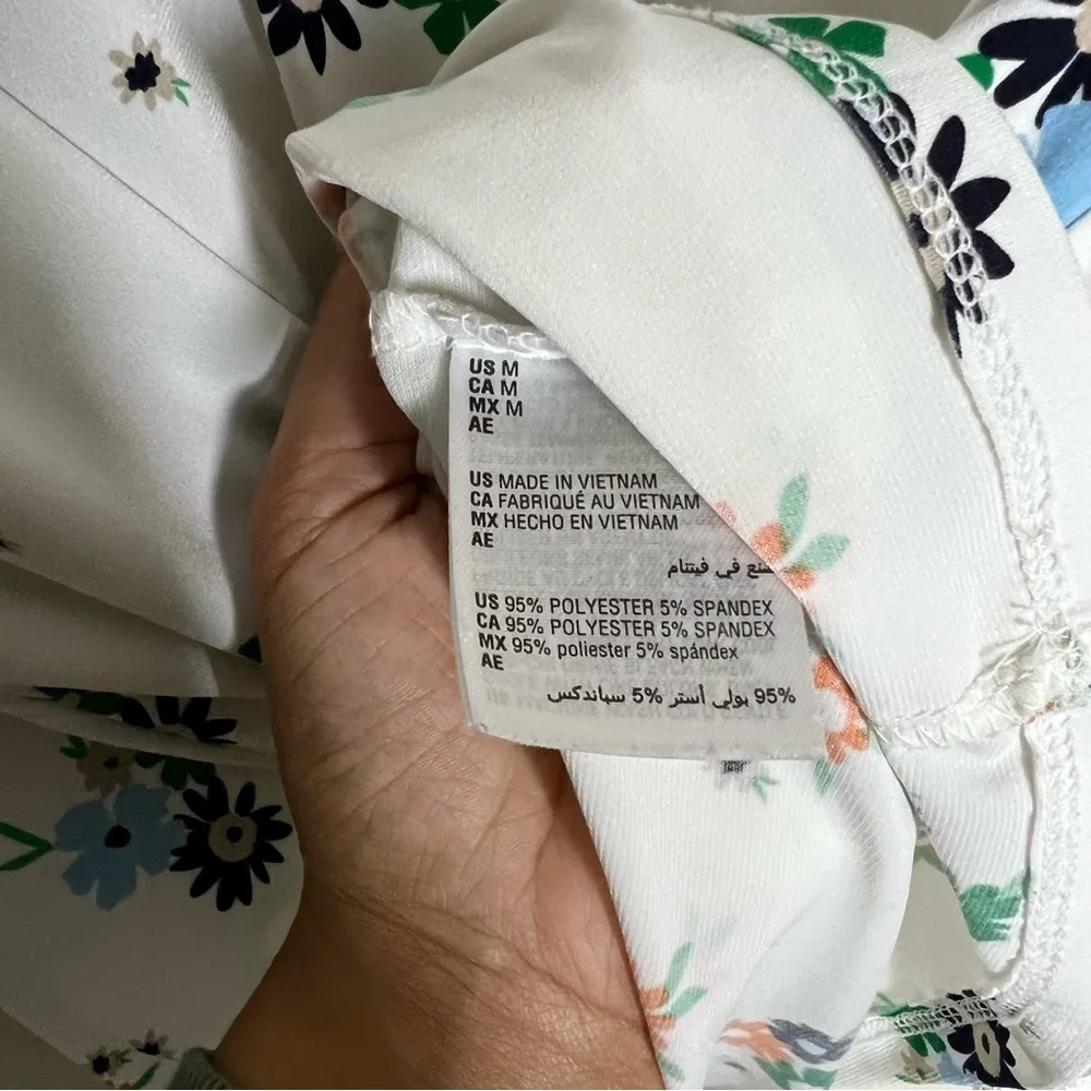 Charter Club Womens Size M Floral‎ Print Long Sleeve Stretch Liquid Knit - Image 7