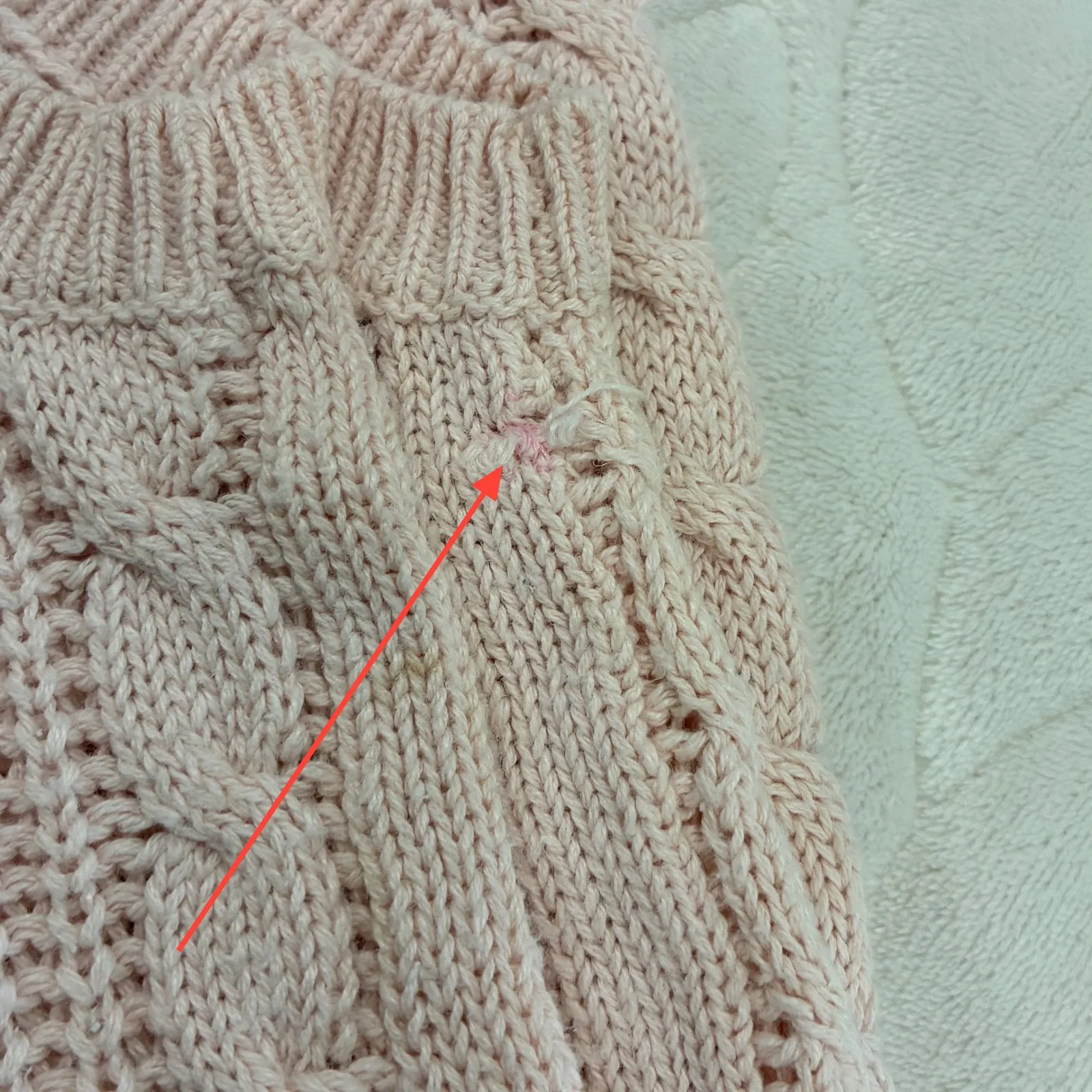 Le‎ Moda Vintage Pink Cable Knit Cotton Blend Sweater Vest Womens XL Retro 80's - Image 6