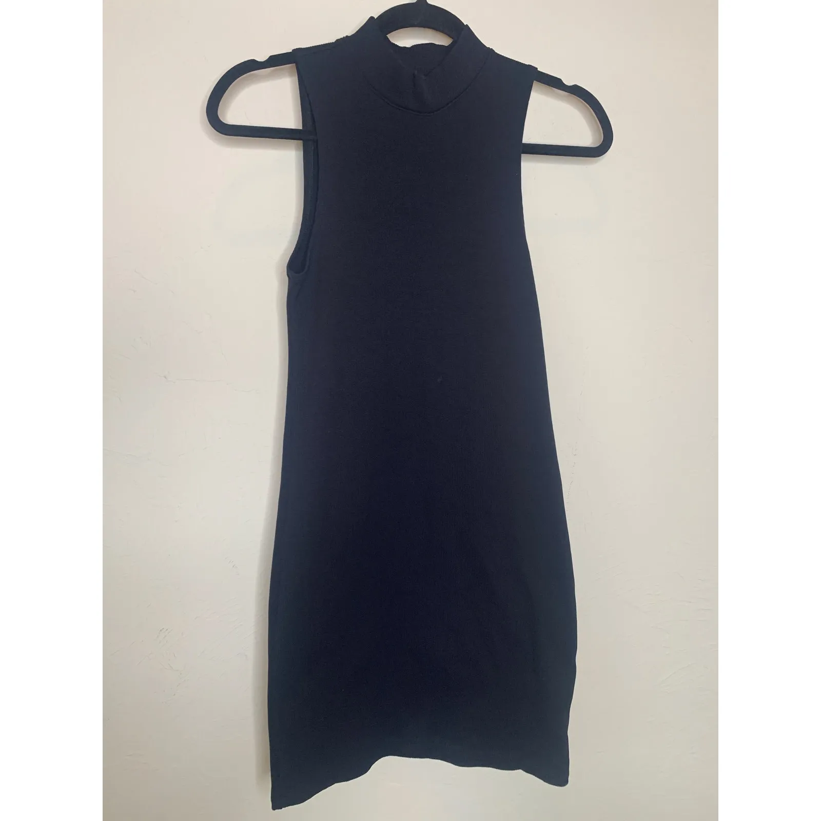 Abercrombie & Fitch Black Ribbed Body Con Dress Sz Small - Image 5