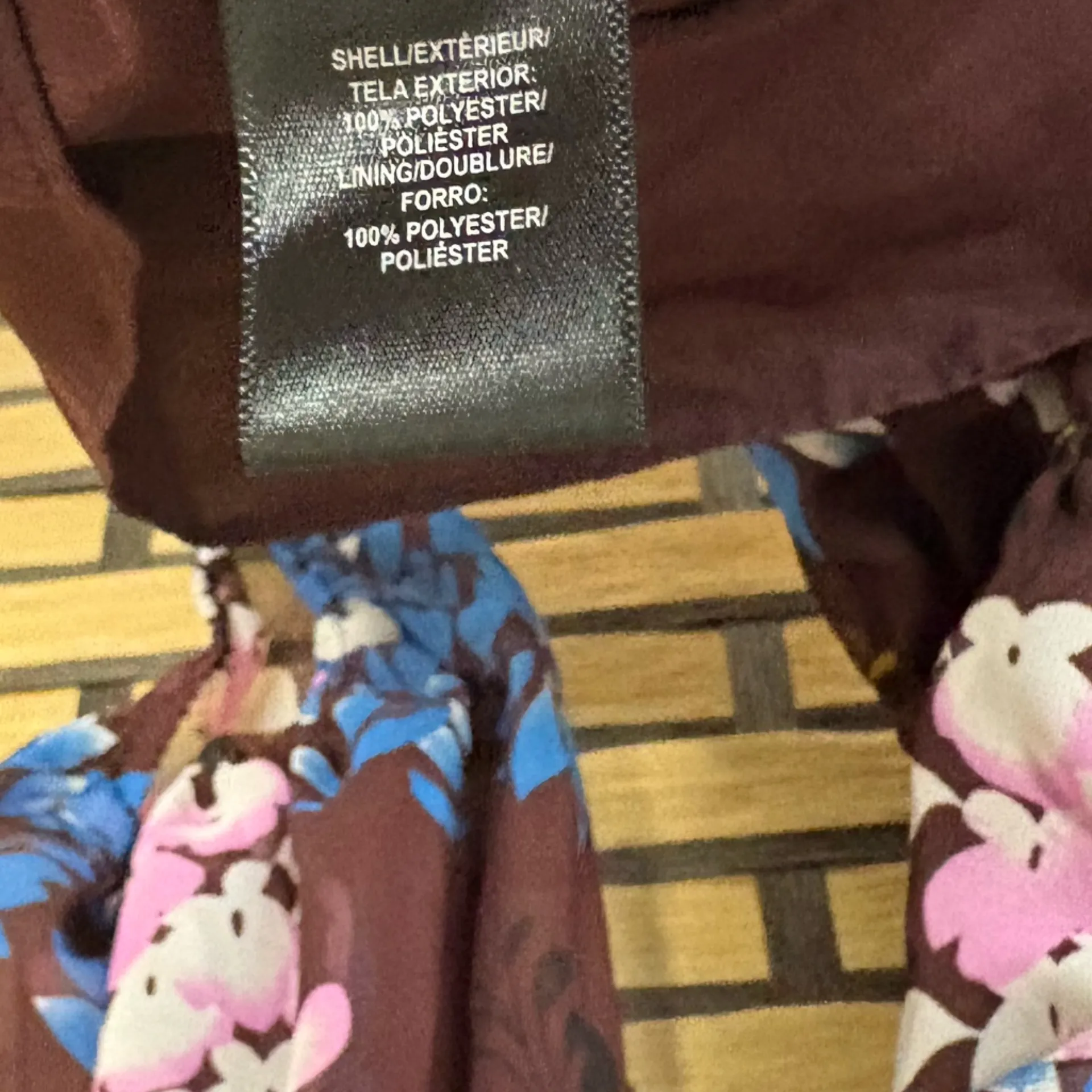 Ann‎ Taylor Burgundy Floral Tie Neck Dress Size Medium Petite - Image 9