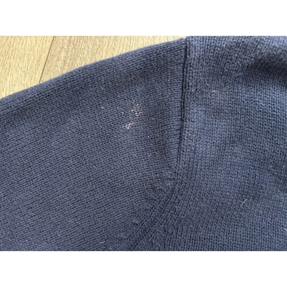 Vintage Tommy Hilfiger Sweater Navy Blue Red White Oldschool Pullover LG - Image 5