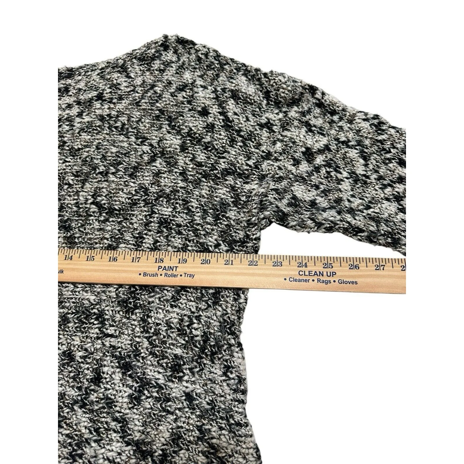 Eileen Fisher Size XL‎ Brown Black White Marled 3/4 Bell Sleeve Sweater #W13-3 - Image 3