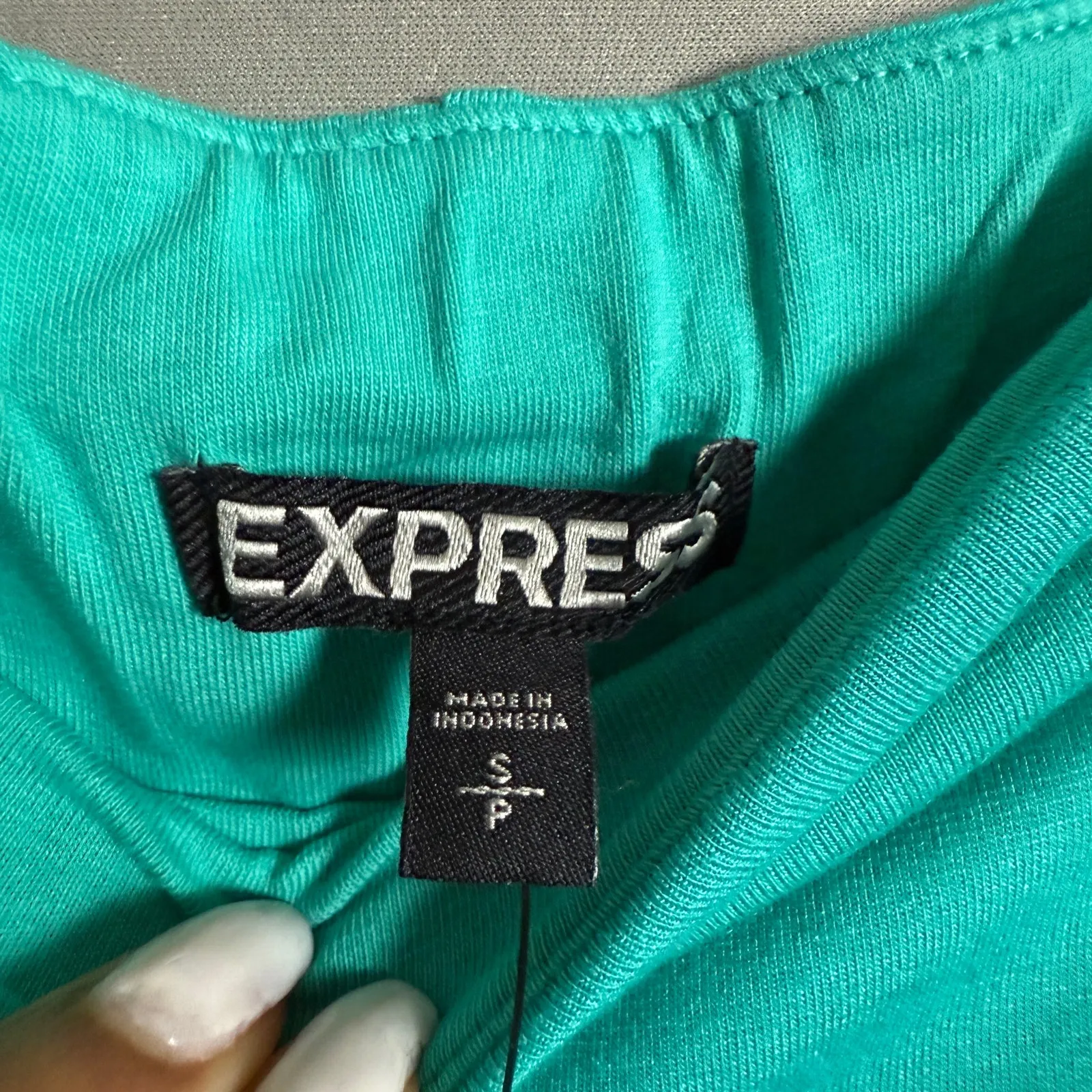 Express sz S blue teal‎ strapless tube flare dress  NWT - Image 6