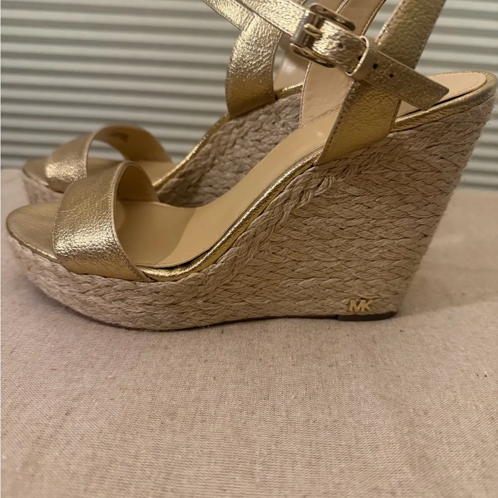Michael Kors Metallic Gold Wedges - Image 2