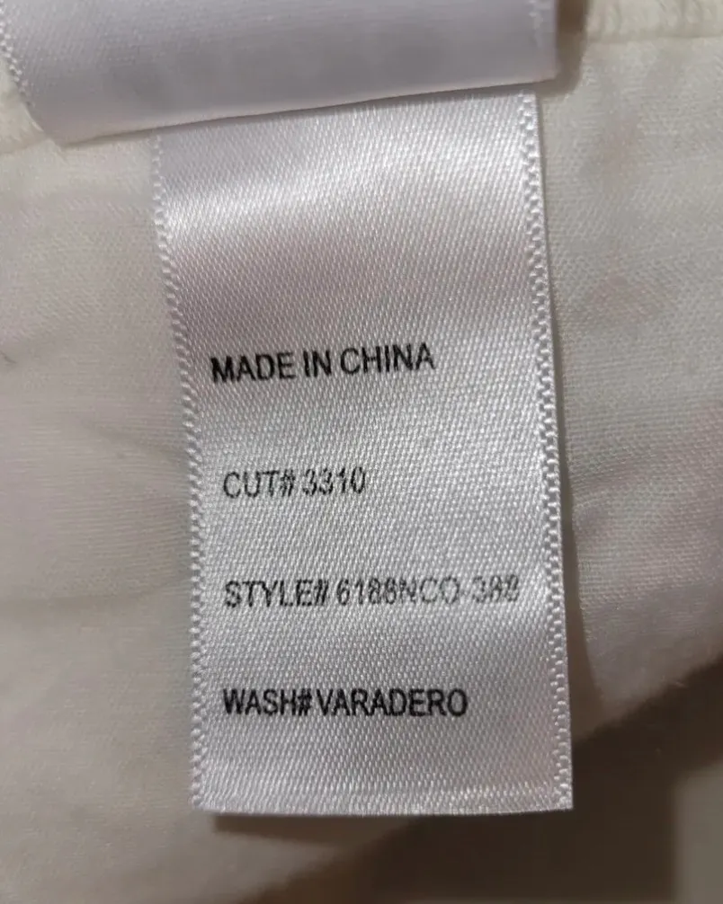 Tag 30 Actual 32 Raw Hem Short Denim White Cut Off Festival - Image 7