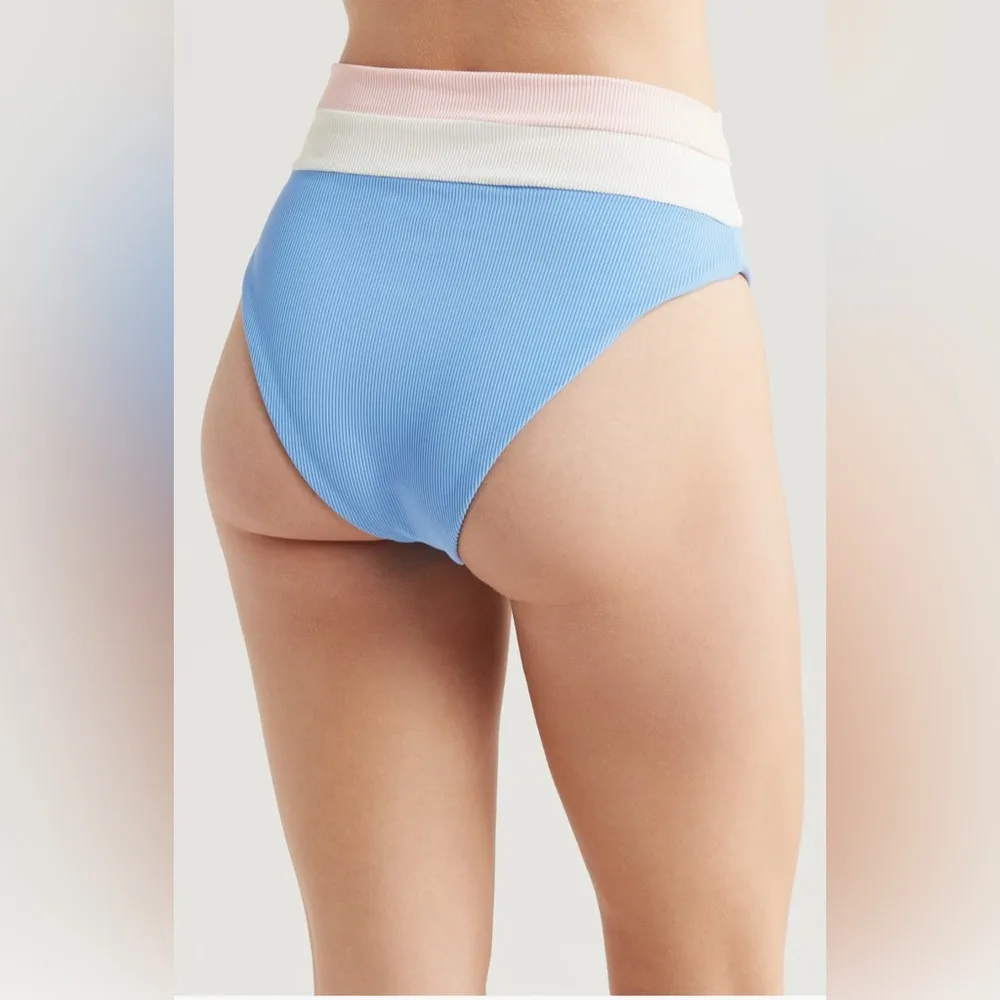 Beach Riot Heidi Colorblock High Waist Bikini Bottom, Size Medium, $98 - Image 2