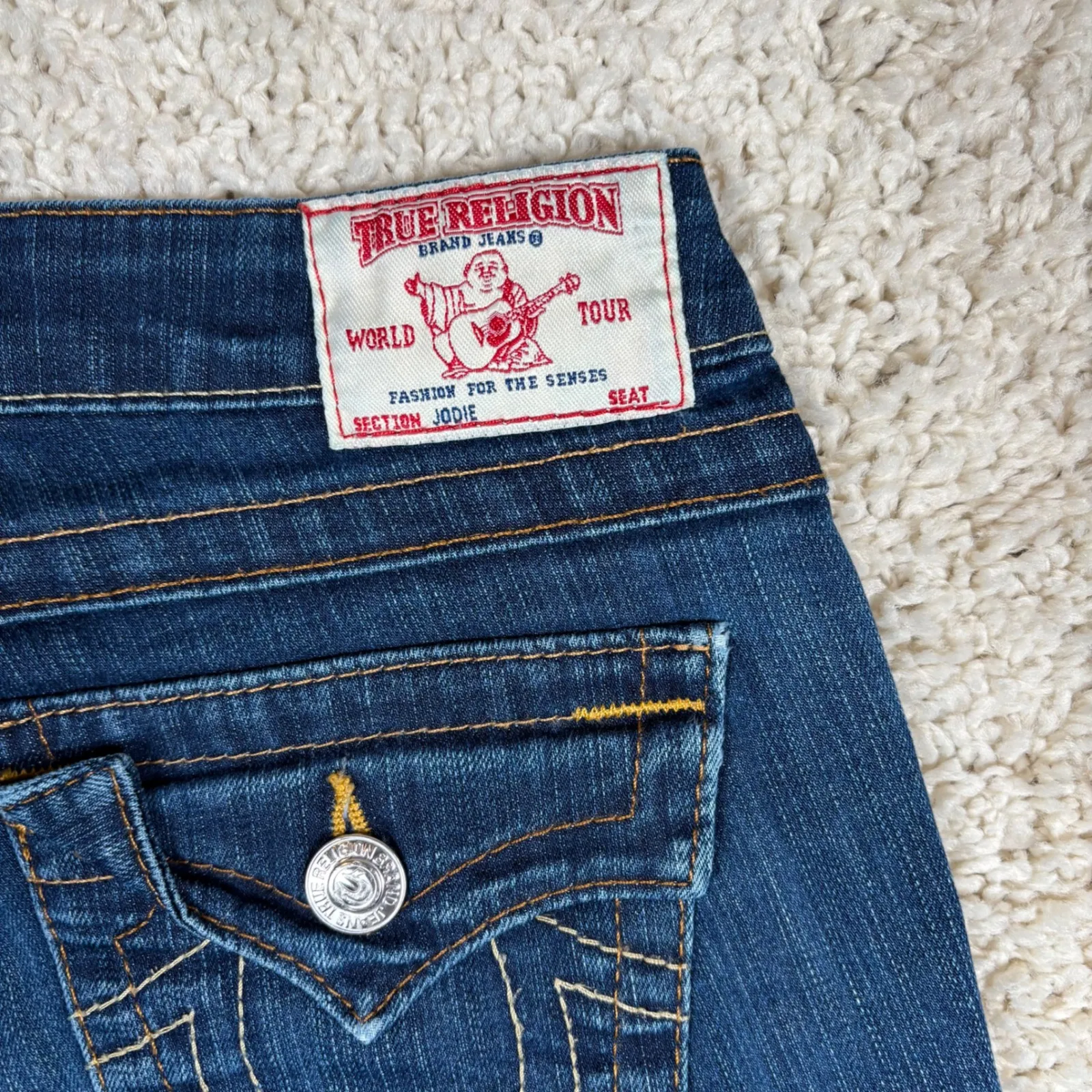 True Religion Womens Jeans Dark Wash Bootcut Size 27 Made in USA - Image 13