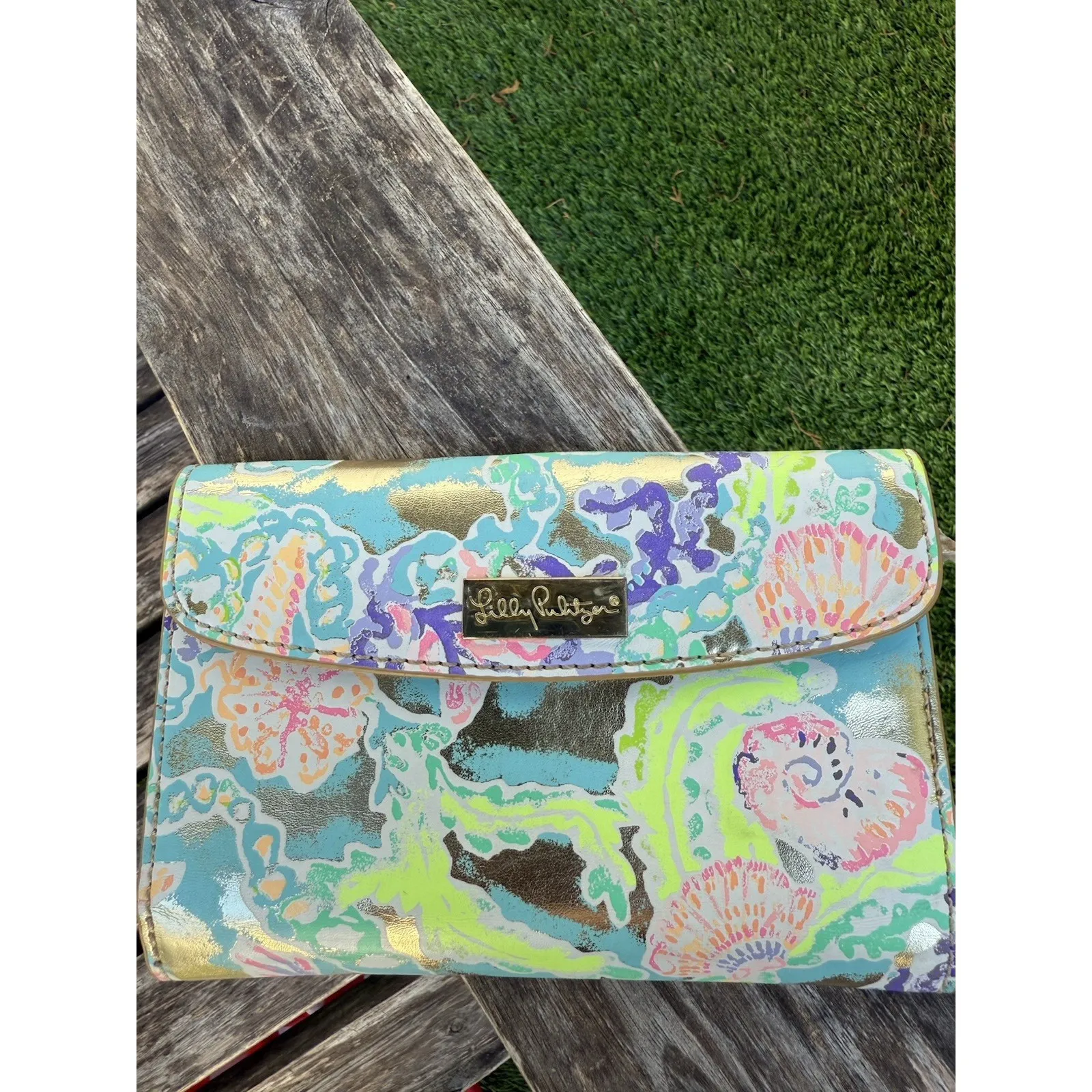 Lilly‎ Pulitzer Bahama Tassel Clutch Wallet Card Phone Holder S - Image 3